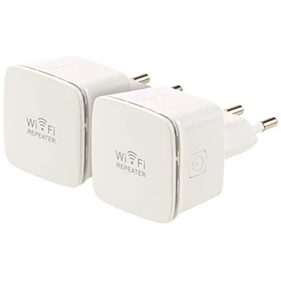 Abbildung von 7links WLAN Router: 2er Set Mini Repeater WLR 350.sm mit Access Point &amp; WPS Knopf (WLAN Stecker, Steckdose, Verstärker)