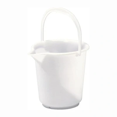Abbildung von hünersdorff 941100 Industrie Eimer 10,5 L rund mit Ausguss, HD PE, natur, Made in Germany