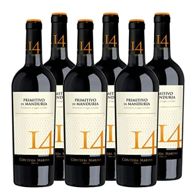 Abbildung von Primitivo di Manduria DOC &#039;&#039;14&#039;&#039; Contessa Marina Rotwein Apulien trocken (6 x 0.75l)