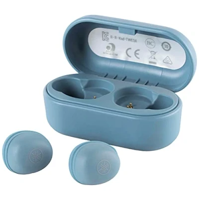 Abbildung von Yamaha TW E3A Bluetooth Kopfhörer Kabellose in Ear blau 6 Stunden Wiedergabezeit mit einer Ladung Wasserdicht (IPX5 Zertifizierung) Inkl. Ladecase