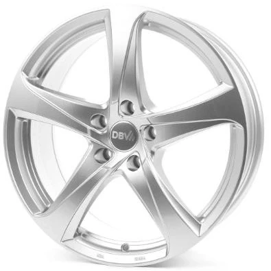 Abbildung von DBV 5 loch 17Zoll 114.3mm Alufelge 5SP 001 Brillantsilber lackiert DA7IO40SXX Felge