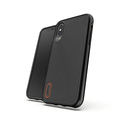 Abbildung von ZAGG Battersea D30 Protective Case for Apple iPhone X/XS, Hard, Slim, Shockproof, Wireless Charging (Black)