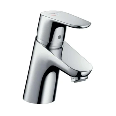Abbildung von hansgrohe Waschtischarmatur &quot;Focus&quot;, 7cm, CoolStart mit Zugstangen Ablaufgarnitur, chrom