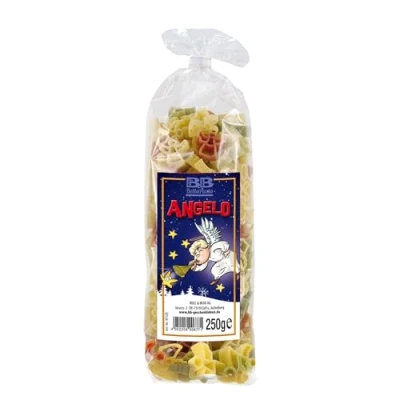 Abbildung von Bull &amp; Bear bunte Engel Nudeln, 250g, Motivnudeln aus Hartweizengrieß, handgefertigt in deutscher Manufaktur, Pasta Geschenk
