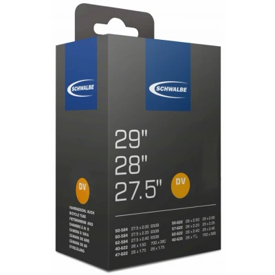 Abbildung von Schwalbe 1x Unisex Erwachsene Fahrradschlauch SV19 40/62 584/635 EK 40 mm Fahrradzubehör, schwarz, 27,5 29 Zoll