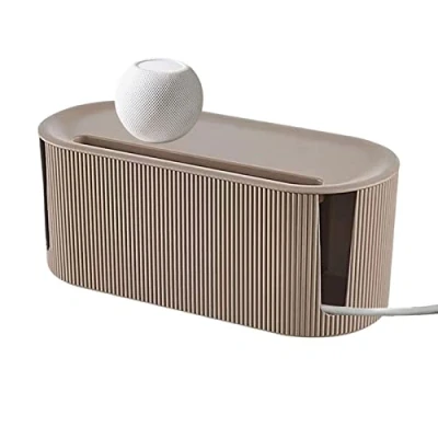 Abbildung von Kabelmanagement Box, Kabel Organizer, Kabelmanagement, Kabelkasten Box Zum Verstecken Mehrfachstecker Organisator Handy Ladebox Schutz Und Sicherheit Anti Rutsch Boden Fernsehgeräten, Computer