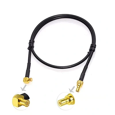 Abbildung von Eightwood DAB+ Antenne Adapter MCX Stecker auf SMB Kabel RG174 40cm 1.3ft DAB für Blaupunkt Beat TechniSat Pioneer Sony Kenwood Alpine MEHRWEG