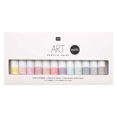 Abbildung von Rico Design Verlag Kreativset ART Künstler Acrylfarben Set Pastell 12 Farben je ml, (12 tlg), Malfarbe für Anfänger, Profikünstler, Kinder &amp; Erwachsene
