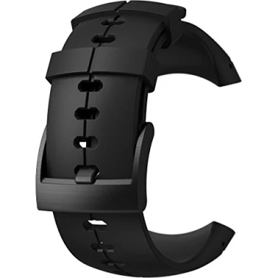Abbildung von Suunto, Original Ersatz Uhrenarmband für alle Suunto Sparten Ultra Uhren, Silikon, Länge: 24,5 cm, Stegbreite: 25 mm, Tiefschwarz, Inkl. Stifte zur Montage, SS022687000
