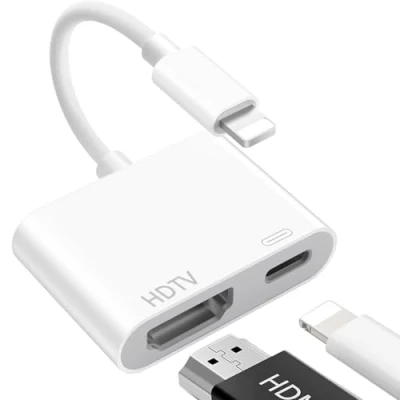 Abbildung von Lightning HDMI Adapter,【Apple MFI zertifiziert】Lightning HDMI, auf i Phone Adapter, Adapter Phone, iPad