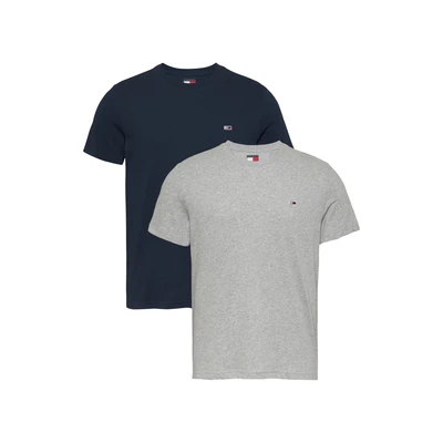 Abbildung von Tommy Jeans 2 PACK Tshirt basic, Herren, Größe: 48, Grey/dark night navy