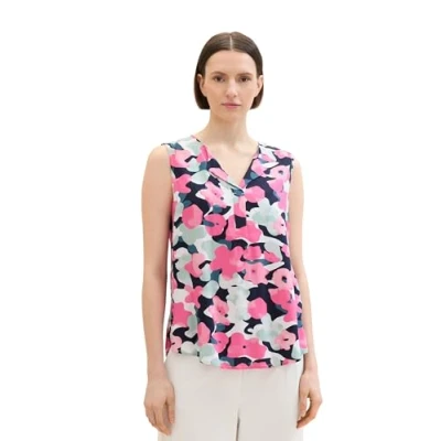 Abbildung von TOM Tailor Bluse, Damen, Größe: 36, Pink colorful floral design
