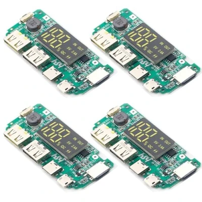 Abbildung von 4pcs 18650 Powerbank Board Dual USB 5V 2.4A Mobilmodul Lithium Batterie Ladegerät mit Überladung Überentladung Kurzschlussschutz DIY Karte