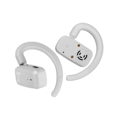 Abbildung von Teufel AIRY Open TWS Kabellose Ear Kopfhörer, True Wireless Bluetooth Ohrhörer mit Mikrofon, IPX4 wasserdicht, bis 20 Stunden Akkulaufzeit, Intuitive Touch Steuerung (Moon Gray)