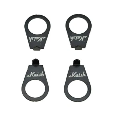 Abbildung von KAISH LP Gitarren Knöpfe, Zeigerplatte, 3/8 Zoll Knauf, Positionsanzeiger für USA Les Paul oder CTS Pots, Schwarz, 4 Stück