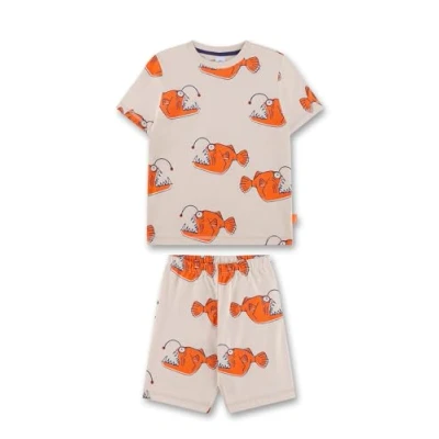 Abbildung von Sanetta Jungen Schlafanzug kurz beige Hochwertiger und bequemer aus Baumwolle für Jungen. Pyjamaset 128
