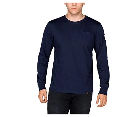 Abbildung von Alpha Industries Herren NASA LS Langarmshirt, Rep.Blue, XL