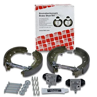 Abbildung von FEBI BILSTEIN 38619 Bremsensatz, Trommelbremse Hinterachse mit Zubehör, Radbremszylinder, Anbaumaterial SMART: Fortwo II Cabrio
