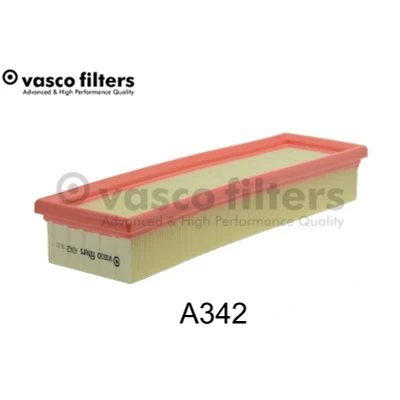 Abbildung von DAVID VASCO A342 Luftfilter 50 92 336 rechteckig Filtereinsatz PEUGEOT: 207 Schrägheck, SW, CITROËN: C3 II