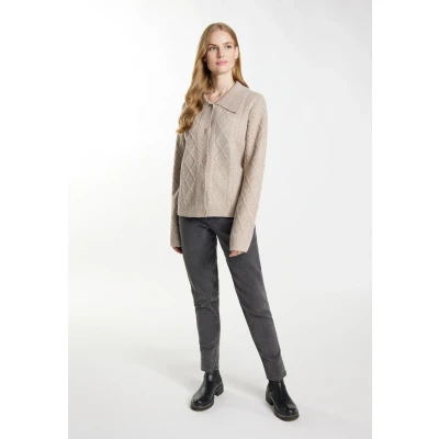 Abbildung von Dreimaster Incus Strickjacke, Damen, Größe: M/L, Beige braun melange