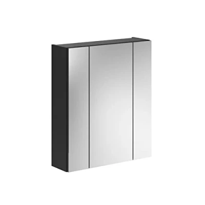 Abbildung von xonox.home X18B5725 Linus Spiegelschrank Bad 60 cm breit, Badschrank Schwarz, x 70 18