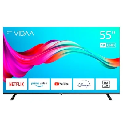 Abbildung von DYON Smart 55 VX 139 cm (55 Zoll) Fernseher (4K UHD TV, HD Triple Tuner (DVB C/ S2/ T2), App Store, Prime Video, Netflix, YouTube, DAZN, Disney+) [Mod. 2023]