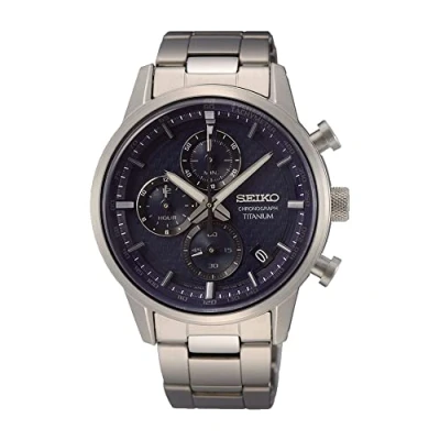 Abbildung von Seiko Chronograph SSB387P1, Armbanduhr, Quarzuhr, Herrenuhr, Datum, Stoppfunktion, Titan