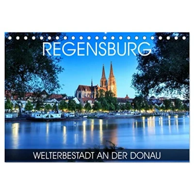 Abbildung von Regensburg Welterbestadt an der Donau (Tischkalender 2025 DIN A5 quer), CALVENDO Monatskalender