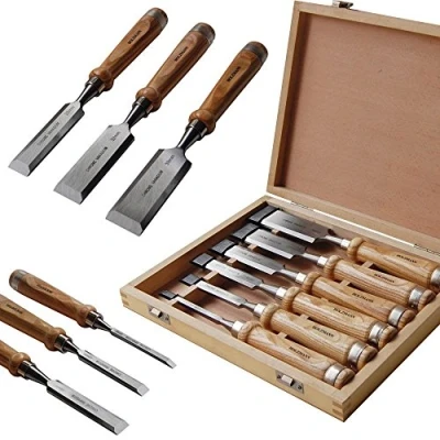 Abbildung von Holzmann Stechbeitel Stemmeisen Set, 6 teilig, 38 mm