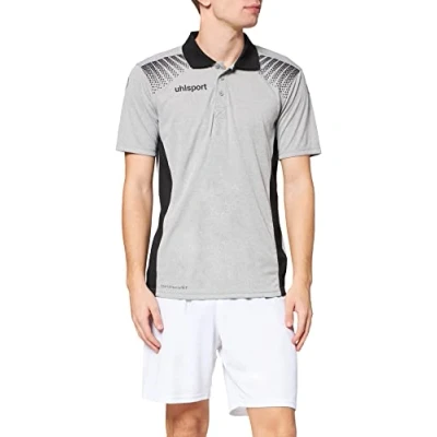 Abbildung von uhlsport Herren Goal Polo Shirt, Dark Grey Melange/Schwarz, 152