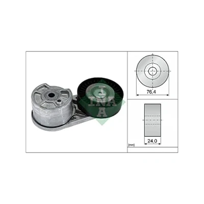 Abbildung von INA 534 0727 10 Spannarm, Keilrippenriemen FORD: Transit V363 Kastenwagen, Custom V362 Bus, Kastenwagen kfzteile,