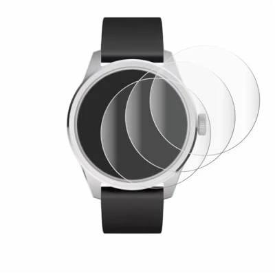 Abbildung von Savvies 4 Stück Full Screen Schutzfolie für Withings ScanWatch 2 (42 mm) Cover Displayschutz Folie [3D Curved, Transparent, Anti Fingerabdruck]