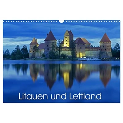 Abbildung von Litauen und Lettland (Wandkalender 2025 DIN A3 quer), CALVENDO Monatskalender