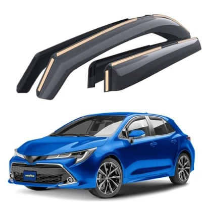 Abbildung von Goodyear Windabweiser für/kompatible mit Toyota Corolla Schrägheck 2020 2024, Autofenster Regenschutz, Regenabweiser, Integrierte Deflektoren, 4 Stück