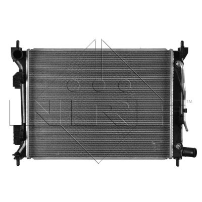 Abbildung von NRF 58556 Kühler, Motorkühlung Aluminium 500 380 16 Kühlrippen gelötet KIA: RIO 3, HYUNDAI: i20 I Schrägheck