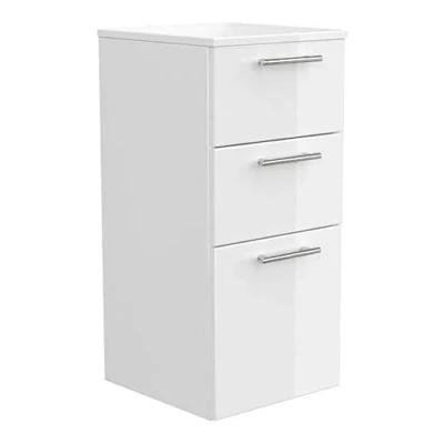 Abbildung von Midischrank 75 cm weiss hochglanz