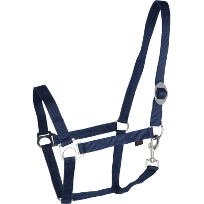 Abbildung von Covalliero Halfter Hippo Nylon Marine Vollblut