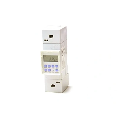 Abbildung von edi tronic Zeitschaltuhr digital für Hutschiene Einbau Schaltschrank Zählerschrank 230V 16A