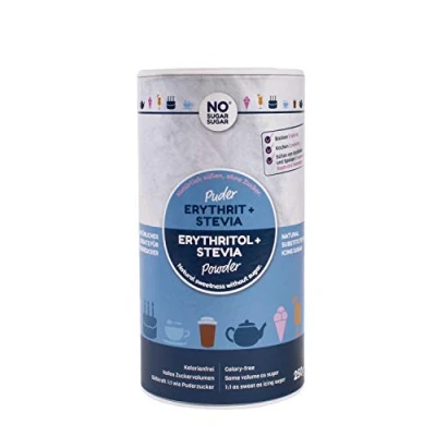 Abbildung von NO SUGAR Erythrit+Stevia Puder (250g Streudose) Zuckerersatz kalorienfrei