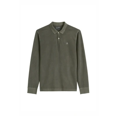 Abbildung von Marc O&#039;Polo Collar Details Embroidery Langarmshirt, Herren, Größe: XL, Copley brown