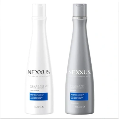 Abbildung von Nexxus Therappe Shampoo 1x 400ml &amp; Humectress Conditioner mit Elastin und grünem Kaviar für trockenes Haar weiches, gepflegtes Feuchtigkeit versorgtes