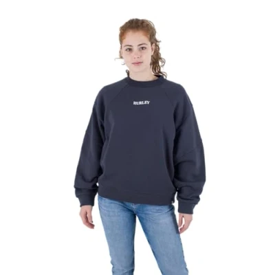 Abbildung von Hurley WAVE Raglan Sleeves CREW Sweatshirt, Damen, Größe: Medium, Dk stone grey