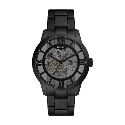 Abbildung von Fossil Herren Analog Mechanisches Handaufzugswerk Uhr mit Edelstahl Armband ME3269