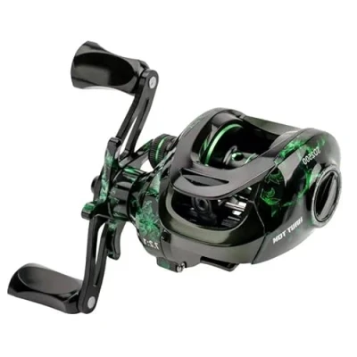 Abbildung von Angeln Baitcasting Rolle,Magnetisches Bremssystem für das in Salzwasser und Süßwasser, Baitcaster Angelrollen Mit 18+1BB Edelstahl Kugellagern, Verfügbar 7.1: 1