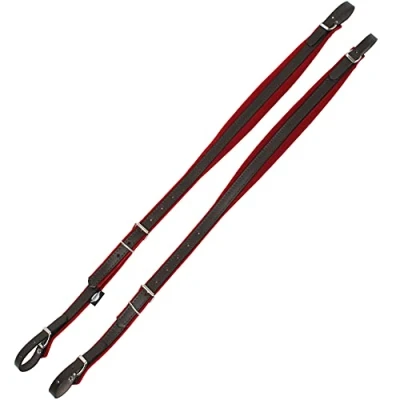 Abbildung von Alpenklang Harmonikariemen Standard für Akkordeon 48 Bass rot/braun (Längenverstellbar 75 85cm, Riemenbreite 3,5cm, Polsterung)