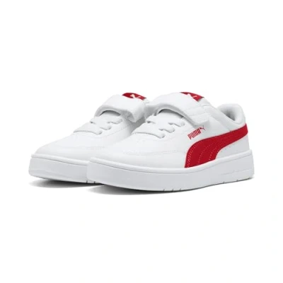 Abbildung von Puma Court Classic Clean Sneakers Kinder Schuhe White/Red Größe: 31
