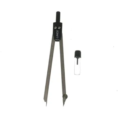 Abbildung von Linex 162 Schul Zirkel, Schenkelmaß 140 mm, Ersatzmine, aus Metall, silber