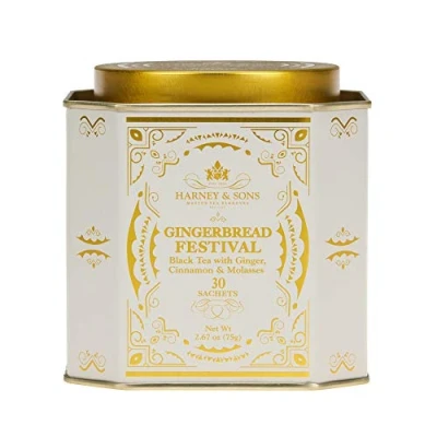 Abbildung von Harney &amp; Sons Gingerbread Tea, 30 Sachets of Festival, a Black Tea with Ginger Cinnamon
