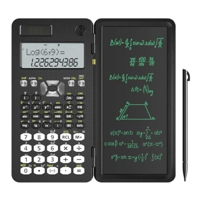 Abbildung von NEWYES Wissenschaftlicher Taschenrechner mit Notizblock, Dual Power, Schulbedarf, Ingenieurwesen, Aktualisierte 991MS, Professionelle 349 Funktionen für Junior, Mittel Studentin
