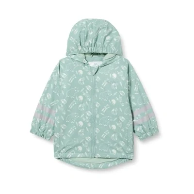 Abbildung von Playshoes Unisex Kinder Fleece Futter Regenmantel Regenjacke Regenbekleidung, grün Waldtiere, 104